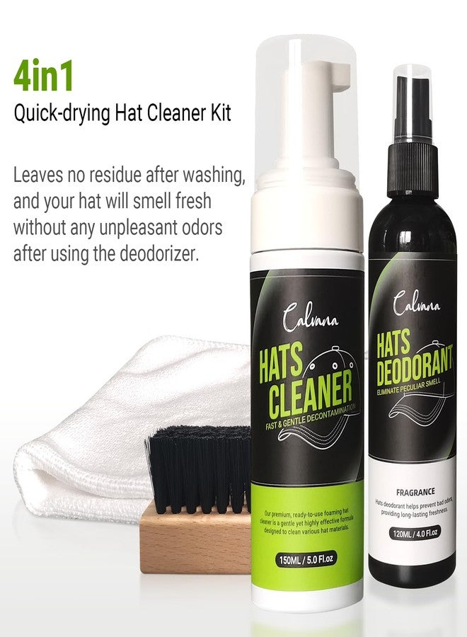 Calvana 4-in-1 Professional Hat Cleaning Kit, Quick-drying Cap Saver Cleaner, for Baseball Caps,Cowboy Hat, Felt Hat, Safe for Cotton, Wool, Polyester, 5oz Solution, Includes Towel and Brush - Image 5